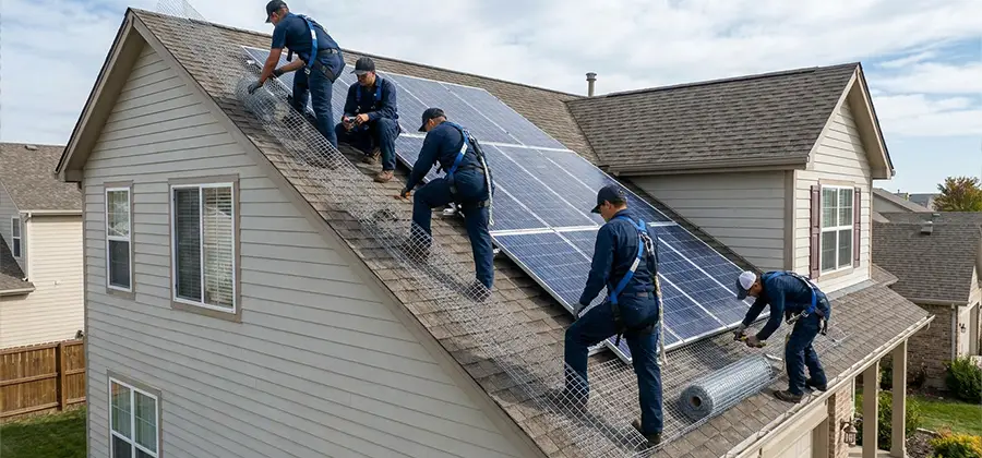Pigeon Wire for Solar Panels in Union